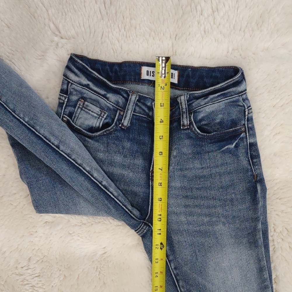 DISCLOSURE Blue Flare Wide Leg Jeans - Picture 9 of 16